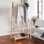 Kệ gỗ treo quần áo chữ A 2 tầng